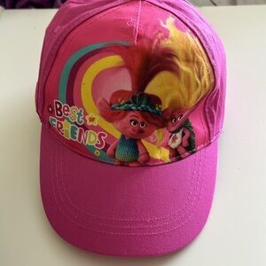 Trolls BEST OF FRIENDS Pink Baseball Cap / girls / BRAND NEW NO TAGS.